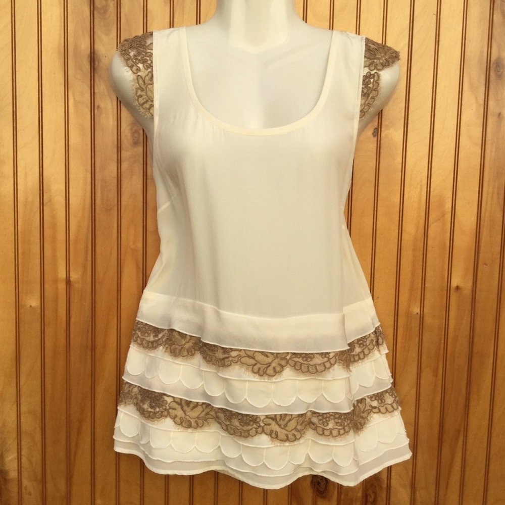 St. John Silk Sleeveless Tank Top Size Medium